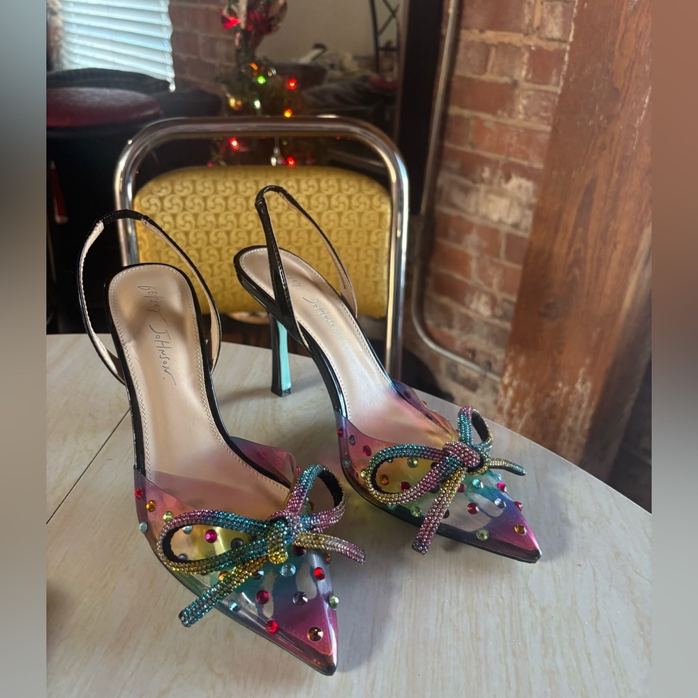 Betsey Johnson Deede Embellished Slingback Dress Pumps